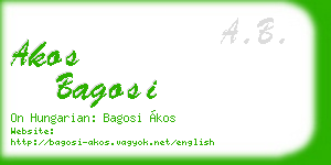 akos bagosi business card
