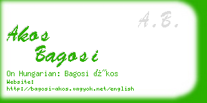 akos bagosi business card